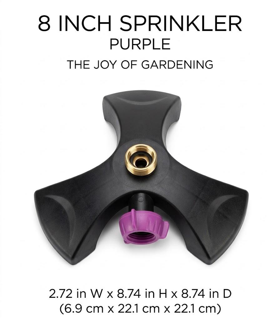 8 Inch Sprinkler (Black / Purple)