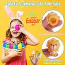 12 Pack Prefilled Easter Eggs Filled with Animal Finger Puppets for Easter Basket Stuffers Fillers, Easter Eggs Hunt, Easter Gifts for Kids, Easter Party Favors Classroom Prizes Reward