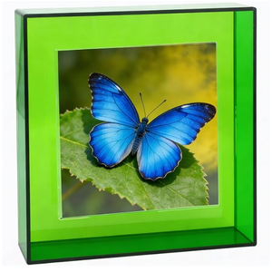 8x10 Acrylic Picture Frame for Wall and Tabletop Neon Floating Photo Frame with Decorative Bright Color,
Turquoise Green
