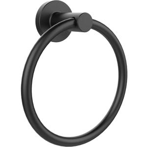 SetSail Towel Holder for Bathroom Wall Matte Black Towel Ring Stainless Steel Hand Towel Holder Heavy Duty Towel Hanger for Bath, Kitchen (1 pack)