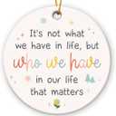 Thank You Ornament 2025 - Thank You Gifts for Women Men, Appreciation Gifts for Coworkers Friends, Ceramic Christmas Ornaments for Tree Decor - Holiday Keepsake & Xmas Gift Exchange Idea