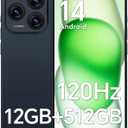 X16 PROMAX Unlocked Cell Phone,RAM 12GB+512GB ROM,Snapdragon888, 6.7 FHD Screen,48+108MP Camera,Android 14 Unlocked Phones, Battery 5000mAh,Dual SIM, WiFi/Bluetooth/GPS