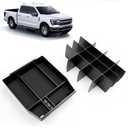 ELECFRESH 2PCS Center Console Organizer for 2023 2022 2021 Ford F150 Accessories, Armrest Storage Box and 16-Compartments Divider for Ford F150 (Not fit for 2024-2026)