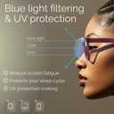 Miyya Blue Light Glasses for Women & Men Oversized UV & Blue Light Blocker Chunky Frames, Stylish Eyewear Accessories