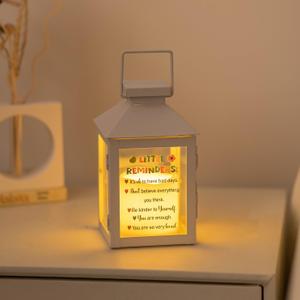 Encouragement Gifts Lantern for Women: Inspirational Birthday Gifts for Friend Cute Office Desk Accessories Supplies Essentials Emotional Support