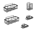 Shower Caddy 5/4/2 Pack,Adhesive Shower Organizer for Bathroom Storage&Home Decor&Kitchen,Shower Shelves for Inside Shower-Larger,Large Capacity,No Drilling,Rustproof Stainless Steel Bathroom