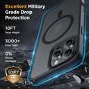 Miracase 2025 Upgraded Magnetic for iPhone 16 Pro Max Case, [Compatible with MagSafe] [Military-Grade Protection], Anti-Fingerprint, Slim Case for 16 Pro Max 6.9 inch with Screen Protector- Black