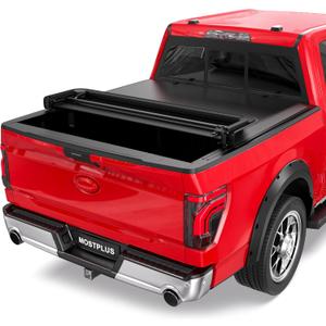 MOSTPLUS 6.5FT Quad 4-Fold Soft Folding Truck Bed Tonneau Cover Compatible for 2015-2025 2026 Ford F150 F-150 Bed Fourth Fold Styleside (78Inch)