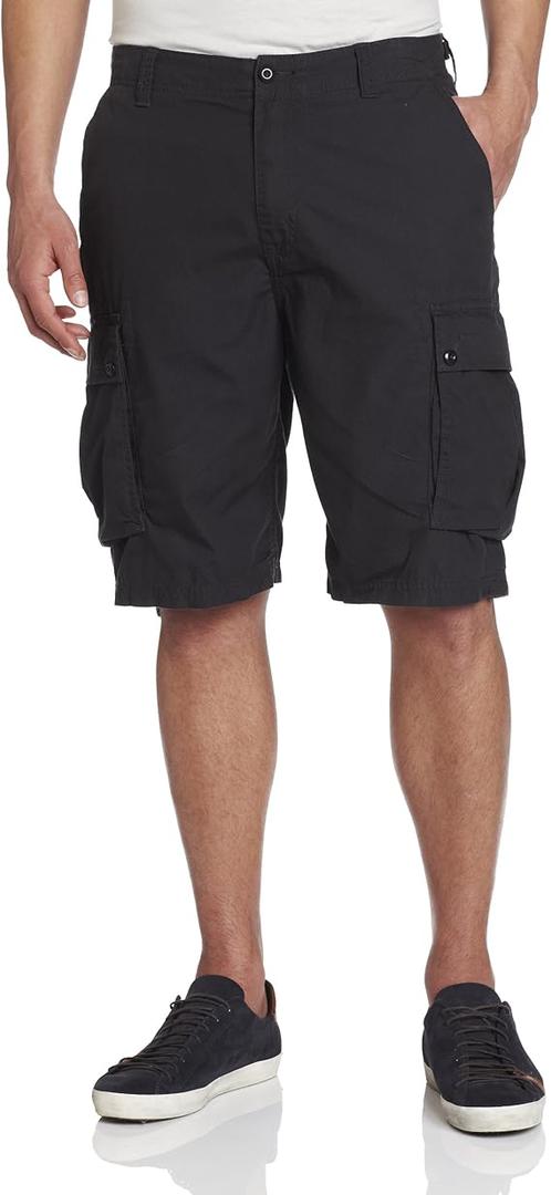 Nautica Men's Mini Ripstop Twill Cargo Short, Black, 44W
