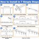 Ceiling Curtain Track, Heavy-Duty Curtain Tracks Ceiling Wall Mount for Curtains Ceiling Mounted Curtains Rod Track System with Roller Hooks Sliding Curtains Tracks Rails Set, White (6FT-9FT)