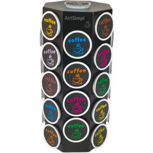 Compact Sturdy Metal K Cup Holder, Stylish and Modern Designed Coffee Pod Carousel, K Cup Storage Organizer, 36+1 Pods Capacity, No Assembly Required