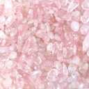 JOHOUSE Rose Quartz Crystals, 1lb Pink Crushed Rose Quartz Chips Bulk Tumbled Stones Irregular Shaped Succulent Pebbles Decorative Rocks for Aquarium Fish Tank Vase Filler DIY Crafts Indoor Plants