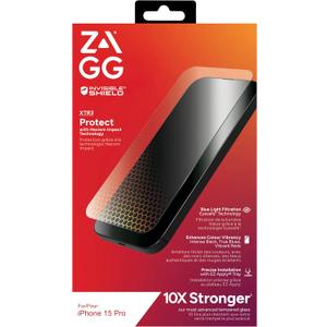 ZAGG InvisibleShield Glass XTR3 iPhone 15 Pro Screen Protector - Blue-Light Filtration, 10X Stronger, Scratch & Smudge-Resistant Surface, Edge-to-Edge Protection, Install Tray Included