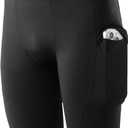 Niksa Boys' Compression Shorts, Youth Performance Base Layers Workout Underwear Sports Shorts with Side Pockets (X-Large, Black*1)
