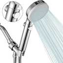 Shower Head with Handheld Shower Head with ON/Off Switch, 3-Modes High Pressure Shower Head with Hose,Chrome Finish