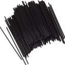 Chef Craft 5 Inch Coffee Stirrer Straws-Set of 150, Pack of 1, black