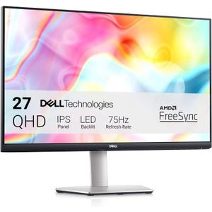 Dell S2722DC Monitor - 27-inch WQHD (2560x1440) 75Hz 4Ms Display, AMD FreeSync, Built in Speaker, USB Type-C Connectivity, Height/Pivot/Swivel/Tilt Adjust - Platinum Silver