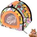 Hamiledyi Hamster Carrier Bag Gerbil Outgoing Travel Pouch Sugar Glider Breathable Carrying Strap with Zipper Suitable for Rat Hamster Mice