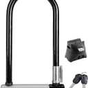Kryptonite Kryptolok Standard Bike U-Lock, Heavy Duty Anti-Theft Bicycle U Lock, 12.7mm Shackle with Mounting Bracket and Keys, High Security Lock for Bicycles Scooters,Black