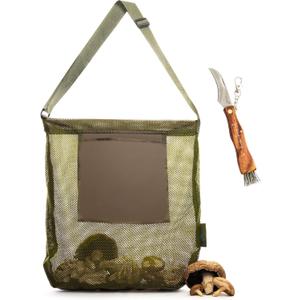 VylerSky Foraging Bag - Mushroom Foraging Kit with Bag and Knife, Great for Mushroom Decor Lovers