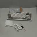 YUNZII B75 PRO Wireless Mechanical Keyboard,75% Layout with Knob,Hot Swap Gasket Custom Structure,Creamy Pre-lubed Switches,RGB Backlit,Bluetooth/Type-C/2.4G for Win/Mac(Milk Switch,Grey)