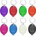 Mini LED Keychain Flashlight, Ultra Bright Tiny Flashlight, Small Keychain Flashlight White Light, Micro Pocket Key Ring LED Flashlight for Emergency Lighting - Multicolor Shell (8PCS)