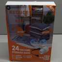 24 Pack Vacuum Storage Bags with Electric Pump, (5 Jumbo, 5 Large, 5 Medium, 5 Small, 4 Roll Up Bags) Space Saver Bag for Clothes, Mattress, Blanket, Duvets, Pillows, Comforters,Travel