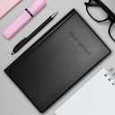 Professional Business Card Holder/Book with Black Cover, Holds 300 Business Cards