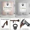 36-72 Inches Curtain Rods for Window, Vimayta 1 Inch Diameter Drapery Rod with Resin Finials, Ideal Adjustable Heavy Duty Single Curtains Rod for Bedroom, Living Room Decoration, Matte Brown