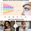 Blue Light Blocking Glasses Women/Men,Rectangular Fashion Retro Frame Fake Glasses,Computer Gaming Glasses,Blue Light Glasses for Woman, Black + Red + Black Pink