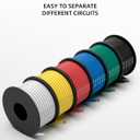NAOEVO 14 Gauge Wire 300ft, 14 AWG Wire 6 Colors 50ft Each Spool, Flexible Silicone Tinned Copper Electrical Cable, Wiring kit for Breadboard/Automotive/DIY/Battery, 200