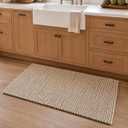 Scandilivin Homes 100% Wool Hand Woven Knit Popcorn Rug (6'x9' - Beige)