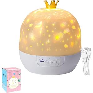 Projector Night Light for Kids 15 Sets of Films, Charging 360 Rotation Multi-Function Baby Light Projector (1pcs)