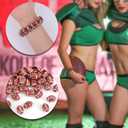 2 x AIEX 100pcs American Football Beads for Jewelry Making, 18mm Acrylic Beads Sport Pony Beads with Crystal Elastic Rope and Scissors for DIY Necklace Earring Bracelets Making Party