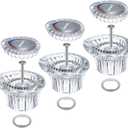 Enhon 3 Pack Shower Knob Handle Kit Compatible with Moen 96797 Chateau Collection, Replacement Faucet Handle Kit for Bathroom Tub and Shower, Include Screws, Chrome Knob Insert