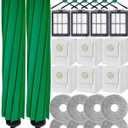 Yivy 28PCS Accessories for iRobot Roomba Plus 405/505/507 Combo Robot Vacuum Cleaner, Parts Contents 2 Roller Brushes, 6 Side Brushes, 6 Dust Bags, 4 HEPA Filters, 8 Mop Pads, 1 Cleaning Brush