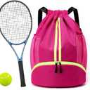 K Y KANGYUN Swim Bag Sports Drawstring Backpack Gymbag- Sackpack Shoes Compartment Wet Proof Pocket String Bag for Travel Men
