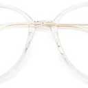 Gaoye Blue Light Blocking Glasses Women/Men, Fashion Cat Eye Fake Eyeglasses UV Ray Filter Computer Gaming Glasses (Transparent Frame & Lens)