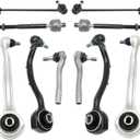 Front Suspension Kit Control Arms Sway Bar Links Compatible with Mercedes Benz 2WD 2002-2007 C230 C240 C280 C32 AMG C320 C350 CLK320 Coupe CLK320 CLK350 CLK500