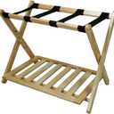 Casual Home Luggage Rack with Shelf, Natural