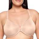 Glamorise Full Figure Plus Size Wonderwire Front-Closure Posture Back Bra Underwire #9265 Café, 42 DD
