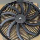 16 inch Electric Radiator Fan, 3000 CFM 10 Blades Electric Fan Automotive Black with Thermostat Wiring Switch Relay Kit