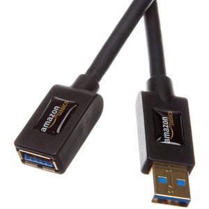 Amazon Basics USB-A 3.0 Extension Cable, 4.8Gbps High-Speed, Male to Female Gold-Plated Connectors, 3.3 Foot, Black