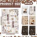 Ferraycle 6 Pcs Coffee Kitchen Towels, Absorbent Dish Towels 24 x 16 Inches, Dish Cloths, Kitchen Decorative Hand Cloths, Gifts for Cooking Baking Bathroom Bar Farmhouse(White and Brown,Coffee Theme)