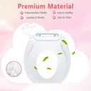 Ansffer Toddler Toilet Seat with Potty Training Seat Round 16.5inch, 2 in 1 Toilet Seat for Family Built-in Baby Seat Removable, Soft Close + Easy Clean, PP Safe Material, White