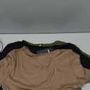 Ficerd 4 Pack Women's Scoop Neck Short Sleeve Shirts Slim Fitted Tops Stretchy Tight Casual Basic Summer Tees Medium