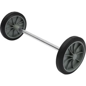 DOITOOL Garbage can Wheels Replacement 8 Inch Rubber Small Wheel Set with 19.68 Inch Hollow Shaft for Trash Bin Mobility and Quiet Operation