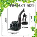 Solar Snail Garden Lights Outdoor Decor (3.15" W x 4.92" L x 8.27" H), Solar Powered Figurine for Patio Lawn Yard Porch, Indoor Decoration, Unique Gift for Mom Grandma Women