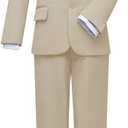 Visaccy Boys Formal Suit Slim Fit Tuxedo Suits for Kids Ring Bearer Outfit