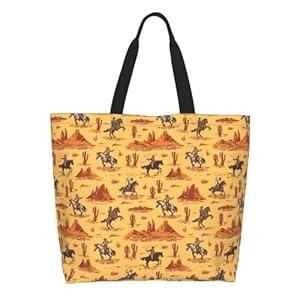 Qdoepfl Horse Tote Bag For Womens, Large Casual Shoulder Sling Bags Reusable Grocery Handbag For Travel Shopping Gym 